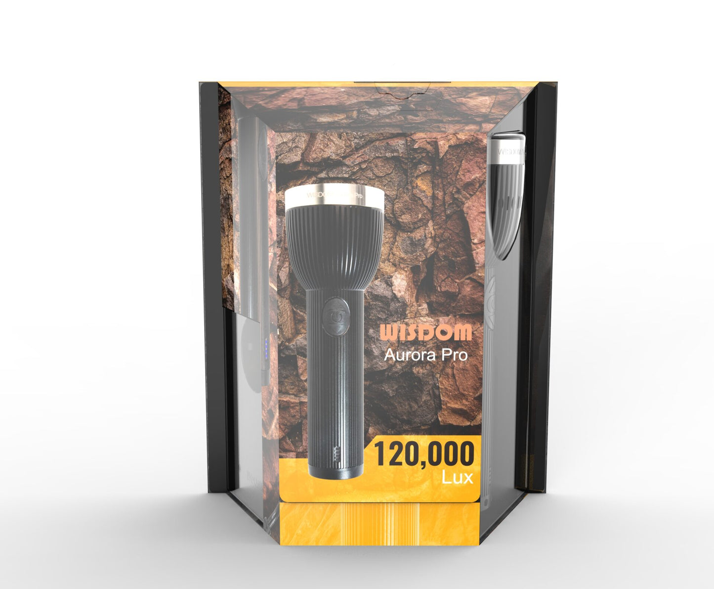 Wisdom Aurora Pro Flashlight in packing