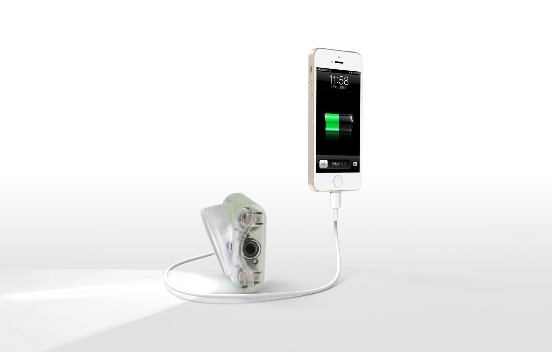 Mobile on charging from Wisdom cap lamp 4A