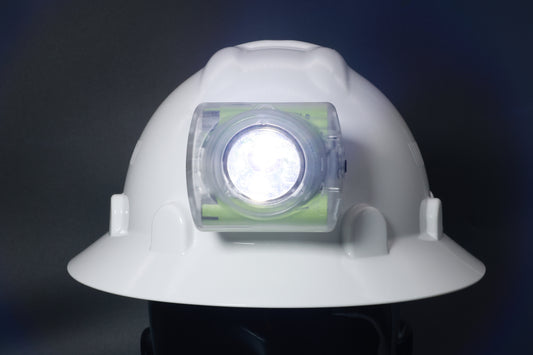 Wisdom HELIPAD hard hat with cap lamp holder